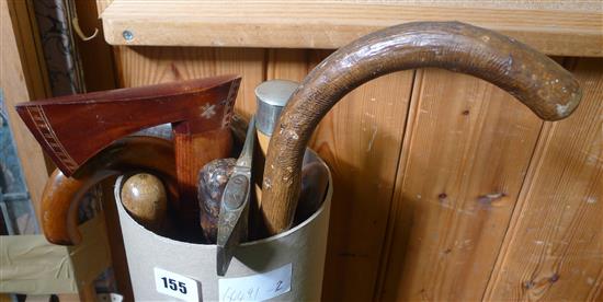 Collection of 13 canes incl. Chinese and Japanese examples